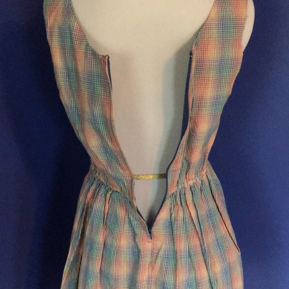 Modcloth retro rainbow plaid tartan cotton summer day dress 🌈 - Picture 13 of 17